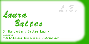laura baltes business card
